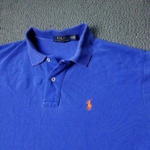 Polo Ralph Lauren Shirt Mens M Medium Blue Short Sleeve 90s y2K Streetwear